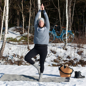 Yogamatta i 100% svensk ull för yin yoga och meditation
