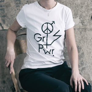 T-shirt med statement tryck - Framtiden är jämställd. Ekologisk bomull & fairtrade
